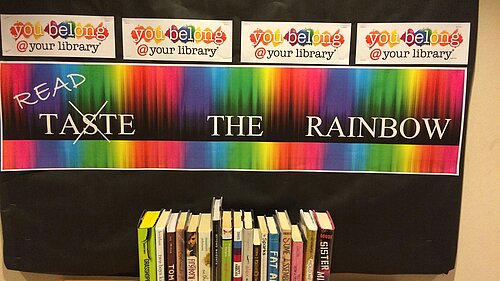 Library Pride display