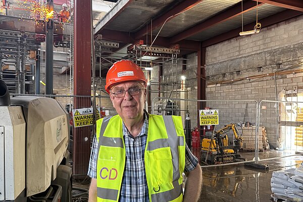 Cllr Ashton visiting the site of the new cinema