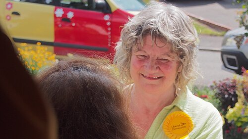 Morag on doorstep