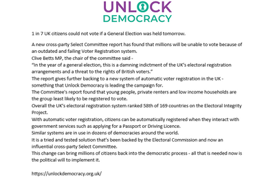 Unlock Democracy Article